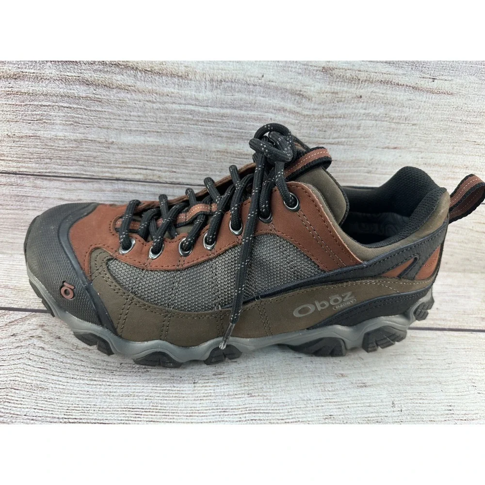 Oboz Men's Earth Firebrand II B-Dry Low Top Leather Lace Up Hiking Shoes Size 9